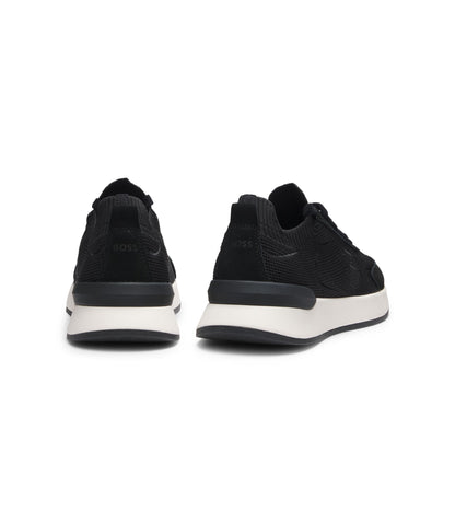 Boss Sock Trainers With Double B Monogram Black Womens Black
