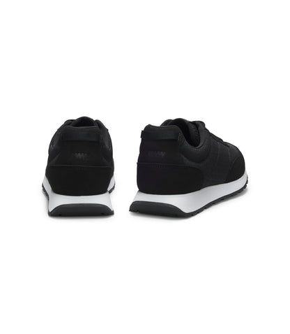 Hugo Running Inspired Trainers With Monogram Jacquard Uppers Black Black
