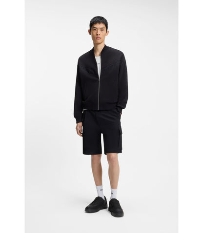 Hugo Lace Up Trainers With Monogram Detailing Black Black