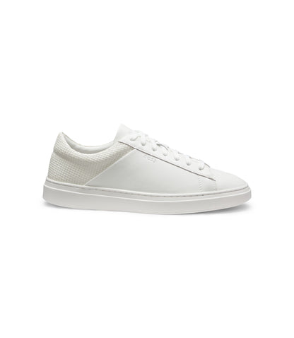 Boss Low Top Trainers With Woven And Grained Effects White White