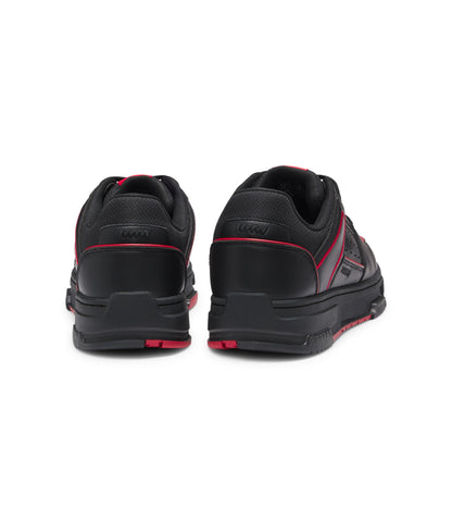 Hugo X Rb Bull Motif Sneakers With Faux Leather Black Black