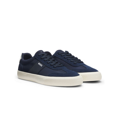Boss Low Top Trainers With Suede Trims Dark Blue Dark Blue