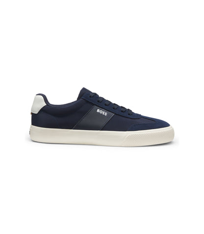 Boss Low Top Trainers With Suede Trims Dark Blue Dark Blue