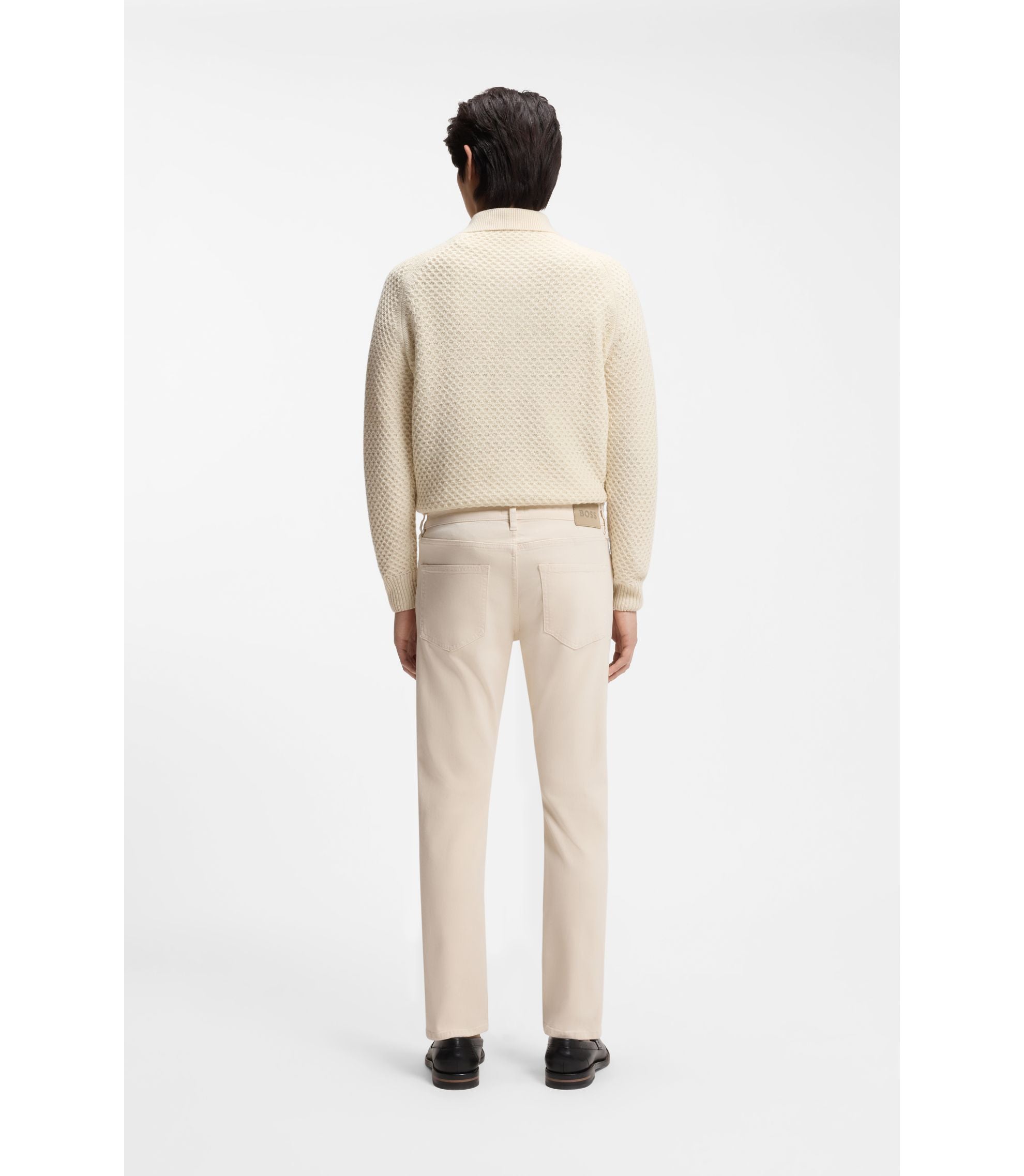 Boss Slim Fit Jeans In Comfort Stretch Denim White