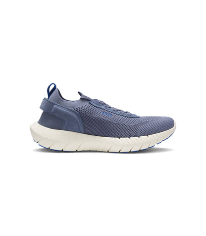 Boss Motion Sneakers With Knitted Uppers And Leather Trims Light Grey Light Grey