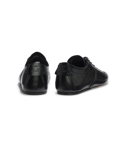Boss Leather Loafers With Debossed Logo Detail Black Womens Black
