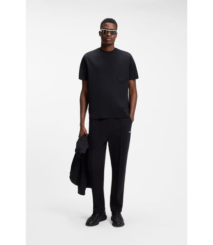 Boss Relaxed Fit T Shirt In Cotton Jersey Dark Blue