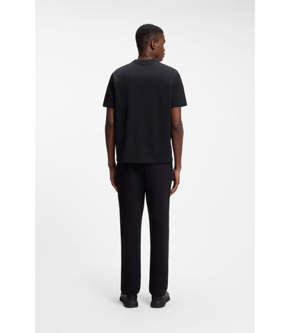 Boss Relaxed Fit T Shirt In Cotton Jersey Dark Blue