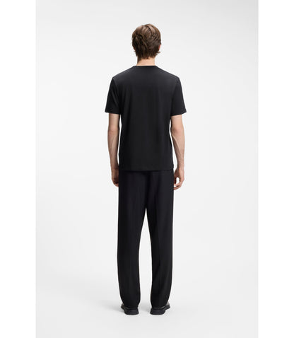 Hugo Cotton Jersey T Shirt With Animal Artwork Black