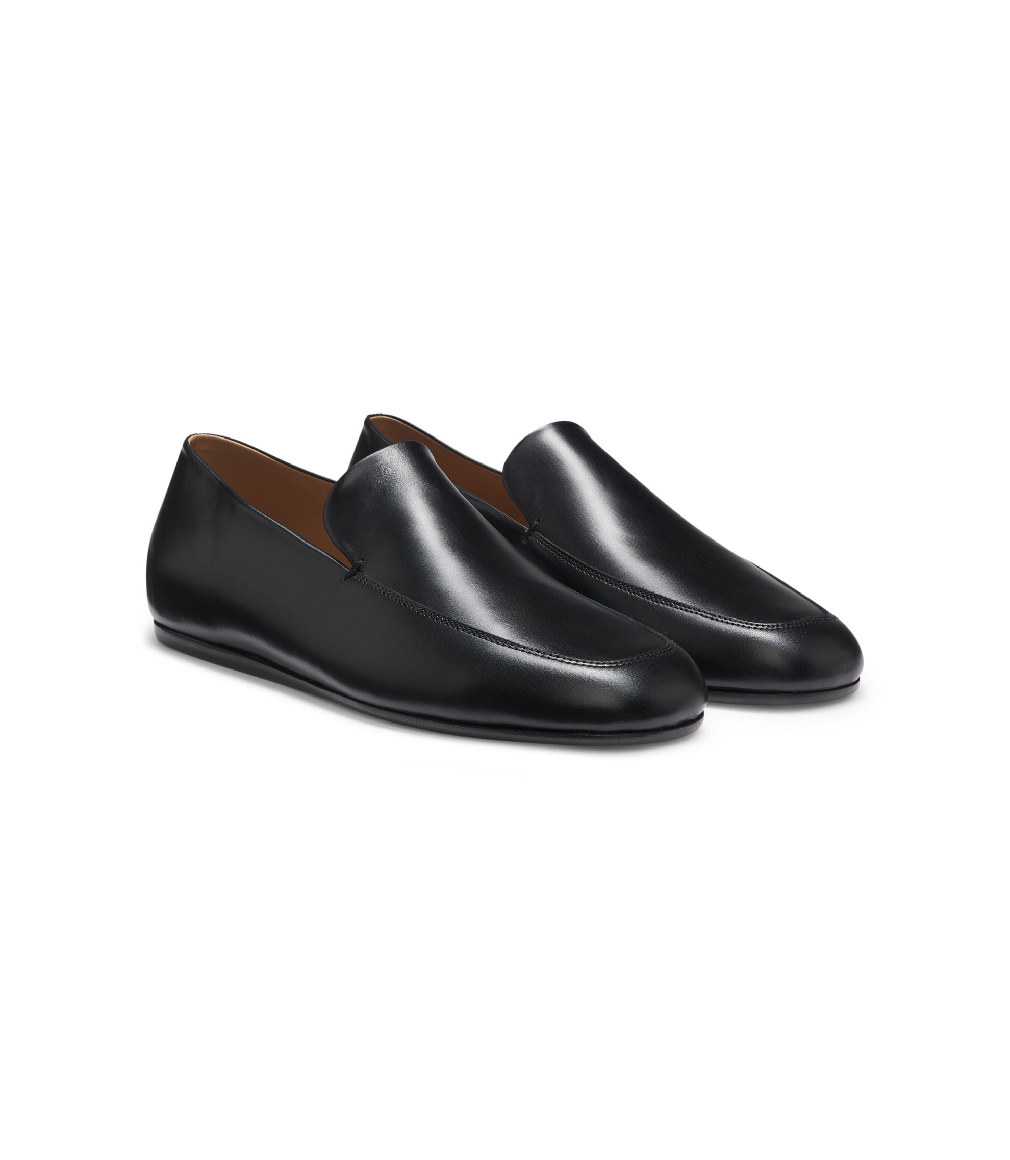 Boss Loafers In Leather Black Black