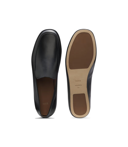 Boss Loafers In Leather Black Black