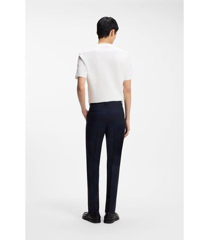 Hugo Cotton Blend T Shirt With Creased Effect White