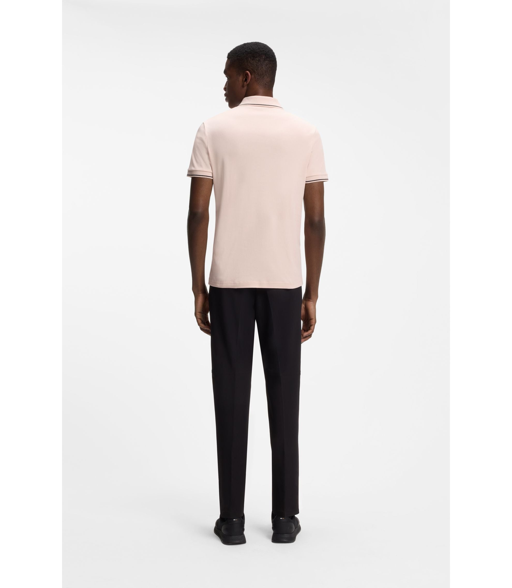Boss Slim Fit Cotton Polo Shirt Light Orange