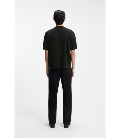 Boss Year Of The Horse Logo Artwork T Shirt In Cotton Jersey Black
