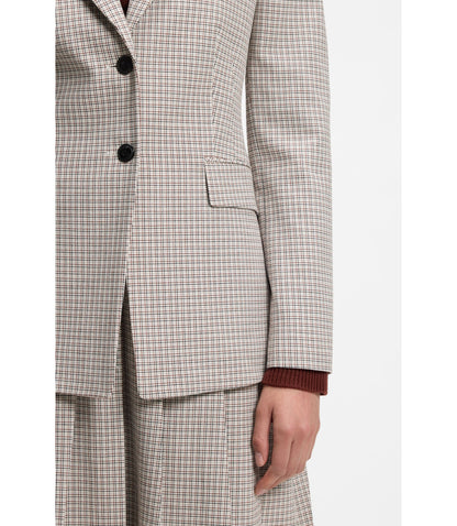 Hugo Regular Fit Blazer With Micro Check Patterned Women's