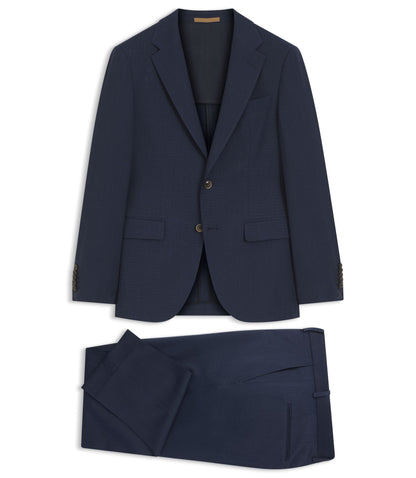 Boss Two Piece Slim Fit Suit In Wool And Silk Light Blue