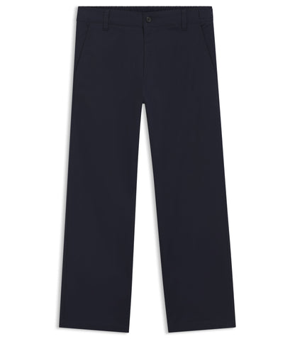 Hugo Straight Fit Pants In Mercerized Stretch Cotton Dark Blue