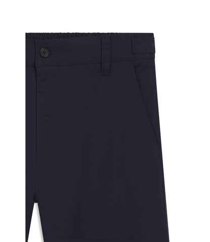 Hugo Straight Fit Pants In Mercerized Stretch Cotton Dark Blue