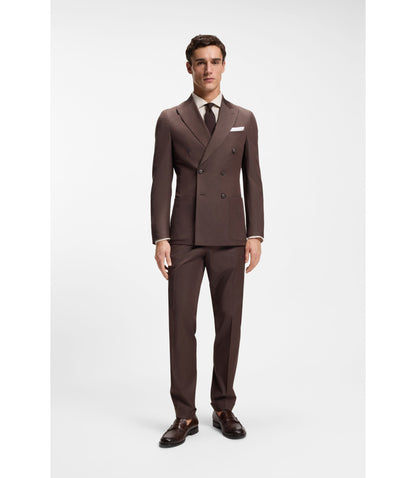 Boss Regular Fit Shirt In Washed Linen Light Beige