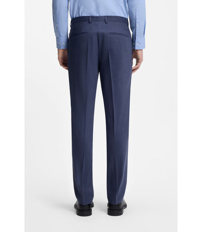 Hugo Two Piece Extra Slim Fit Suit In Patterned Fabric Light Blue