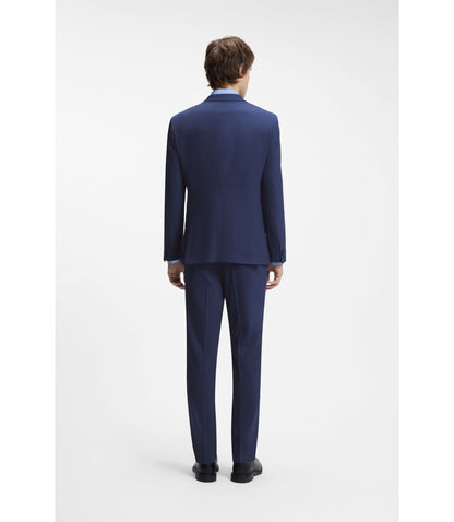 Hugo Two Piece Extra Slim Fit Suit In Patterned Fabric Light Blue