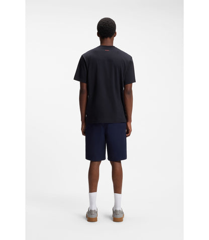 Hugo Relaxed Fit T Shirt In Cotton With Soccer Artwork Usa