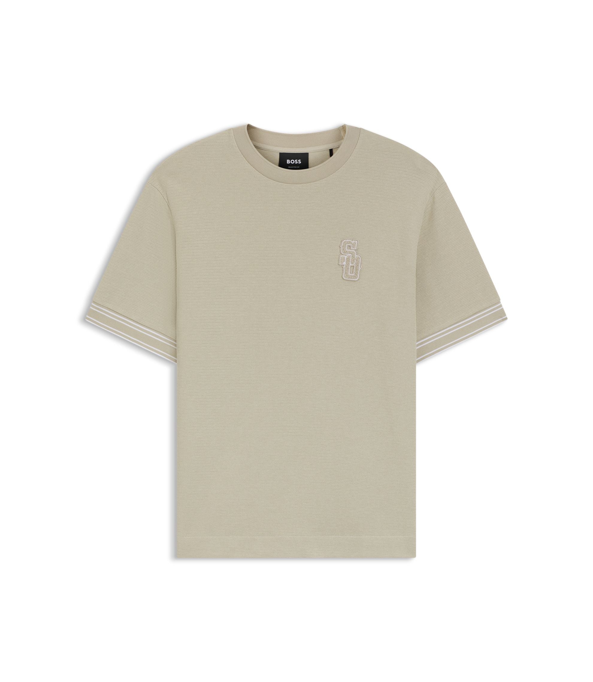Boss Selected By Shohei Ohtani T Shirt In Cotton Light Beige