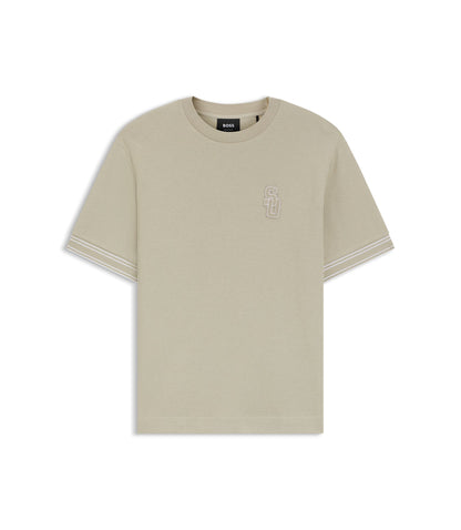 Boss Selected By Shohei Ohtani T Shirt In Cotton Light Beige