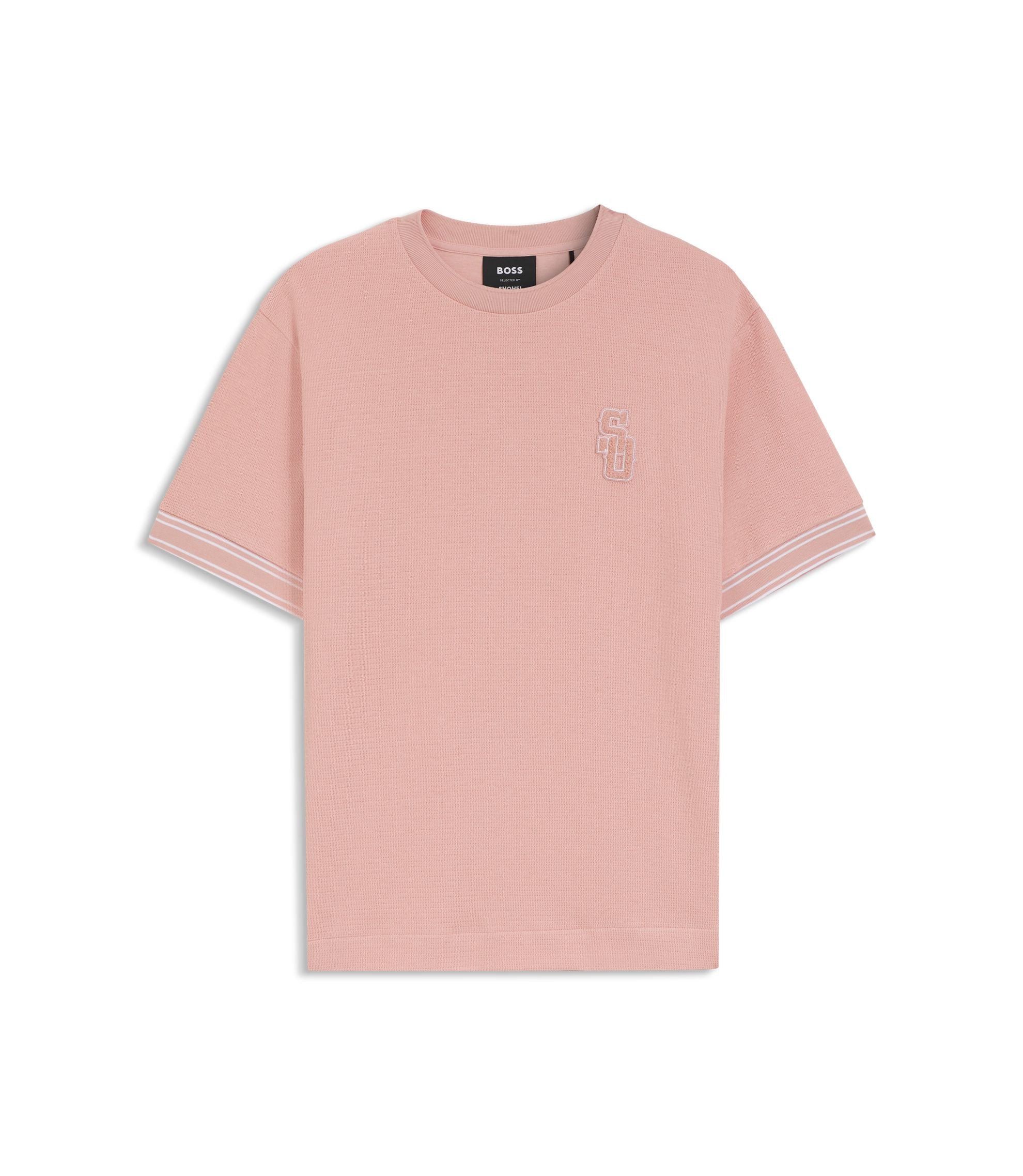 Boss Selected By Shohei Ohtani T Shirt In Cotton Light Pink