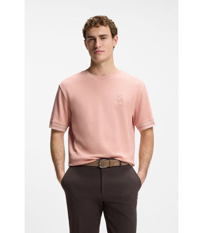 Boss Selected By Shohei Ohtani T Shirt In Cotton Light Pink