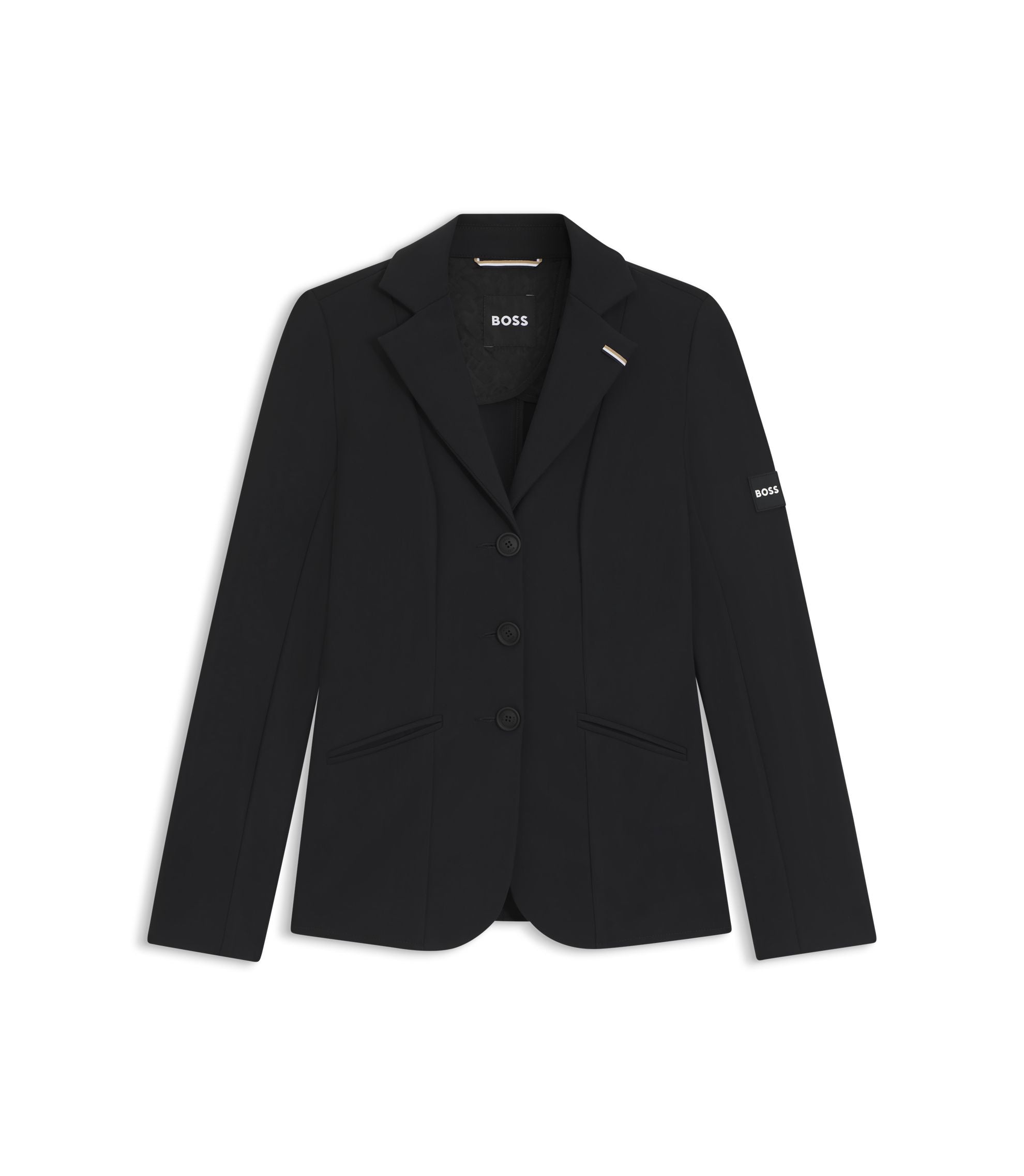 Boss Equestrian Slim Fit Show Jacket In Power Stretch Material Black Women's