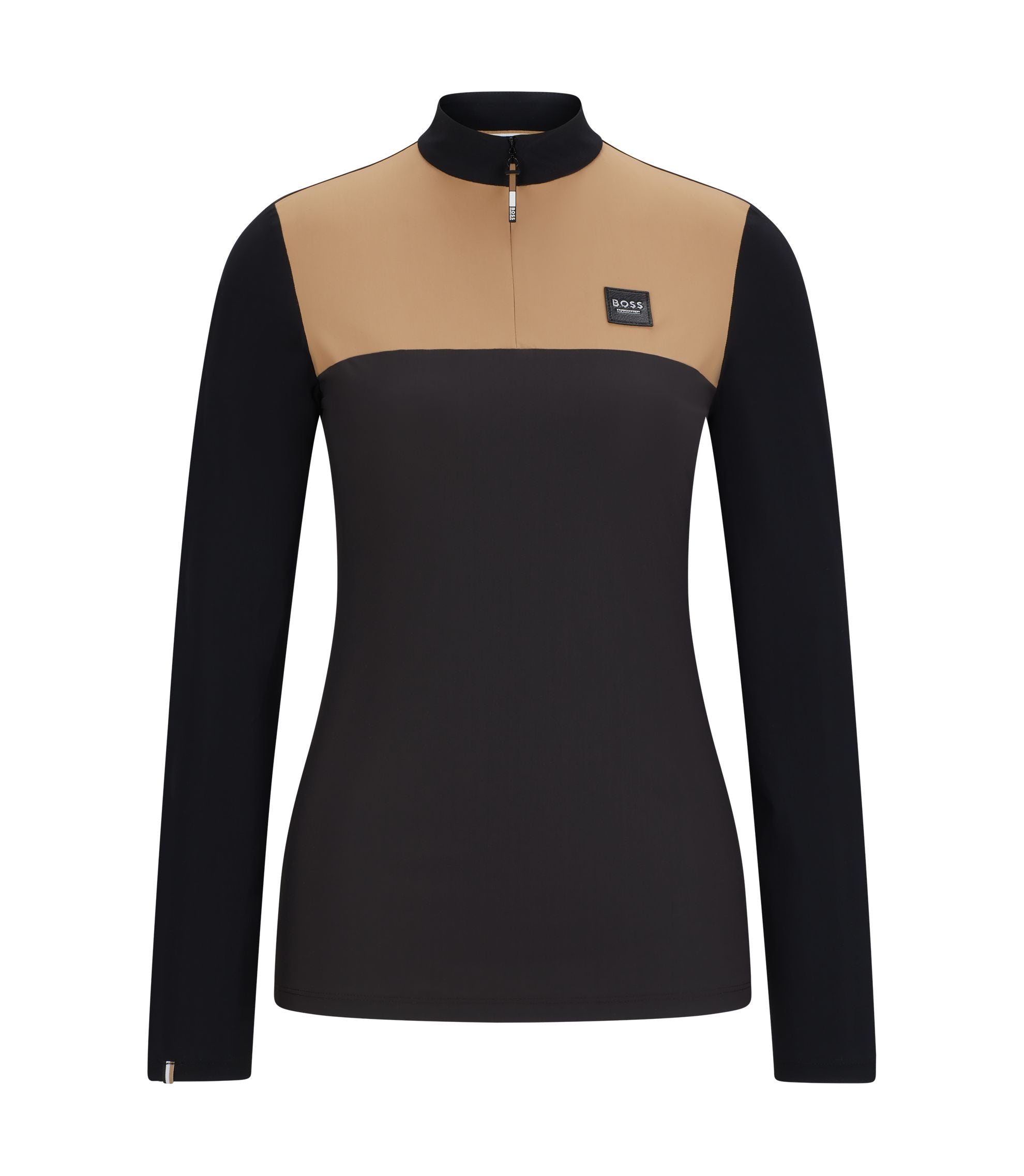 Boss Equestrian Training Top With Colour Blocking Brown Women's