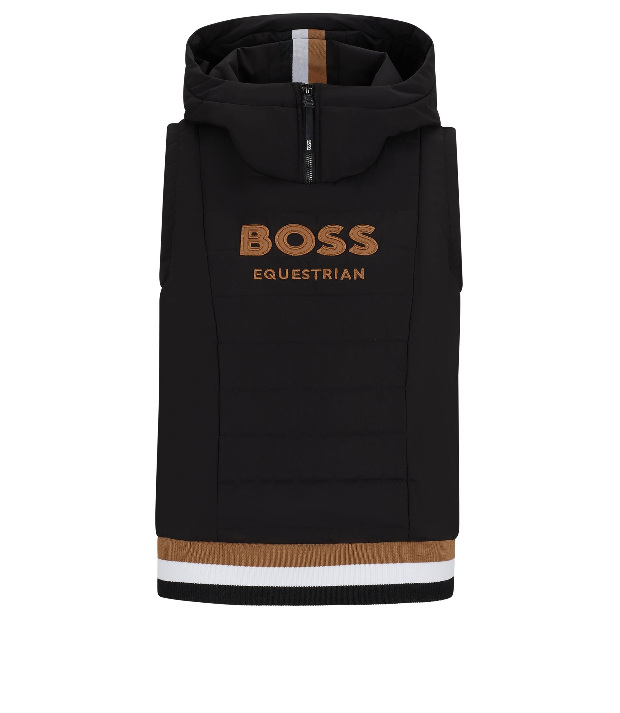 Boss Equestrian Sleeveless Hoodie With Embroidered Logo Black Women's