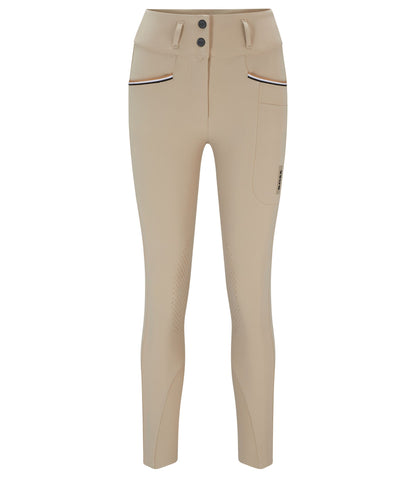 Boss Equestrian Knee Grip Breeches With High Waist Beige Women's