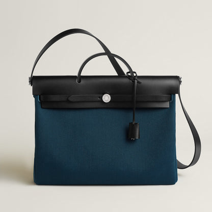  Hermes Herbag Messenger 39 Bag Bleu Ocan