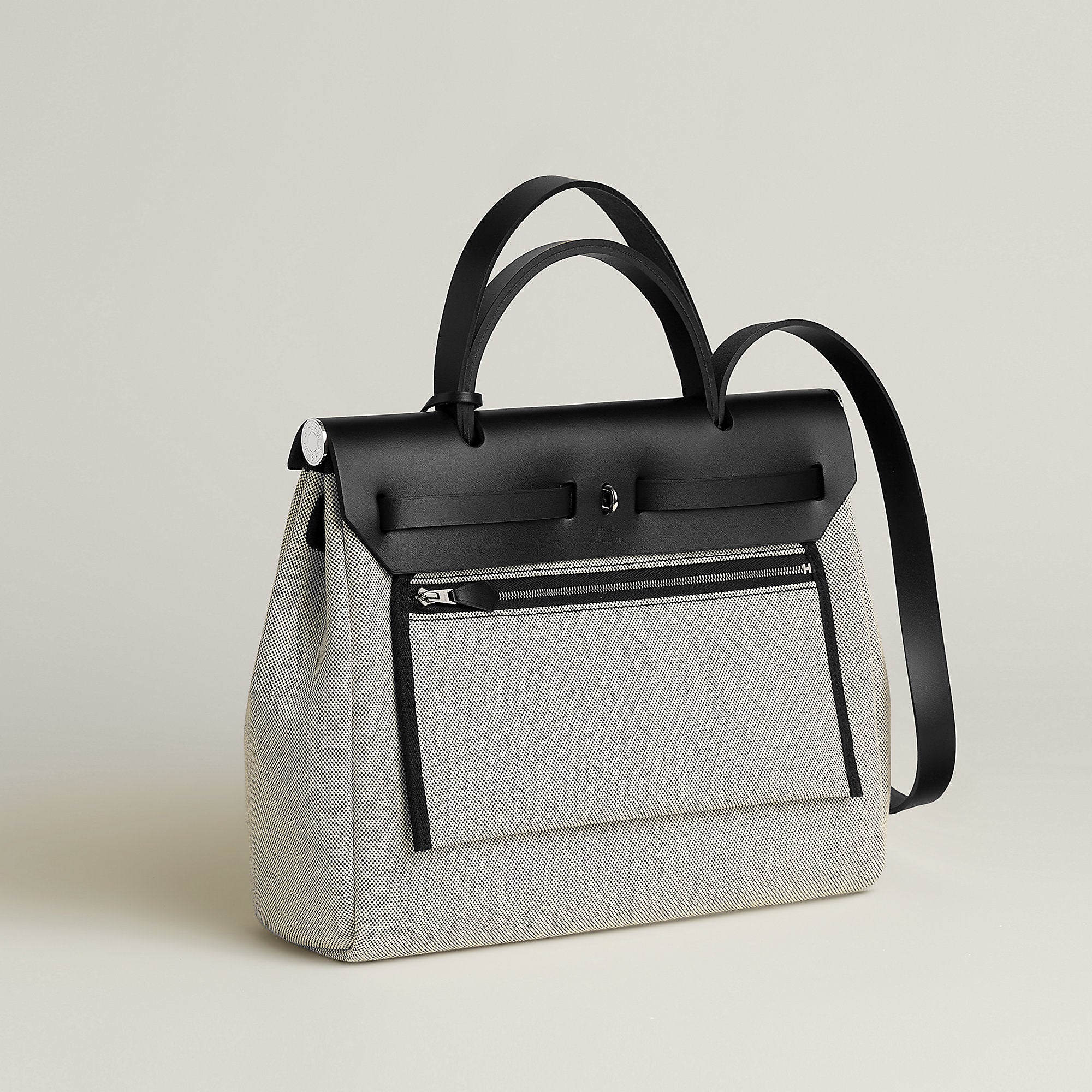  Hermes Herbag Zip 31 Hobnailed Bag Noir
