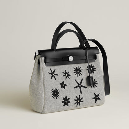  Hermes Herbag Zip 31 Hobnailed Bag Noir