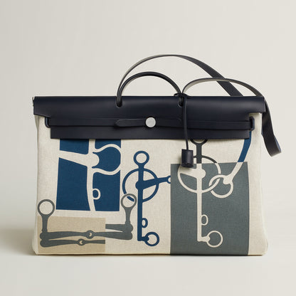  Hermes Herbag Zip Cabine Bag Indigo