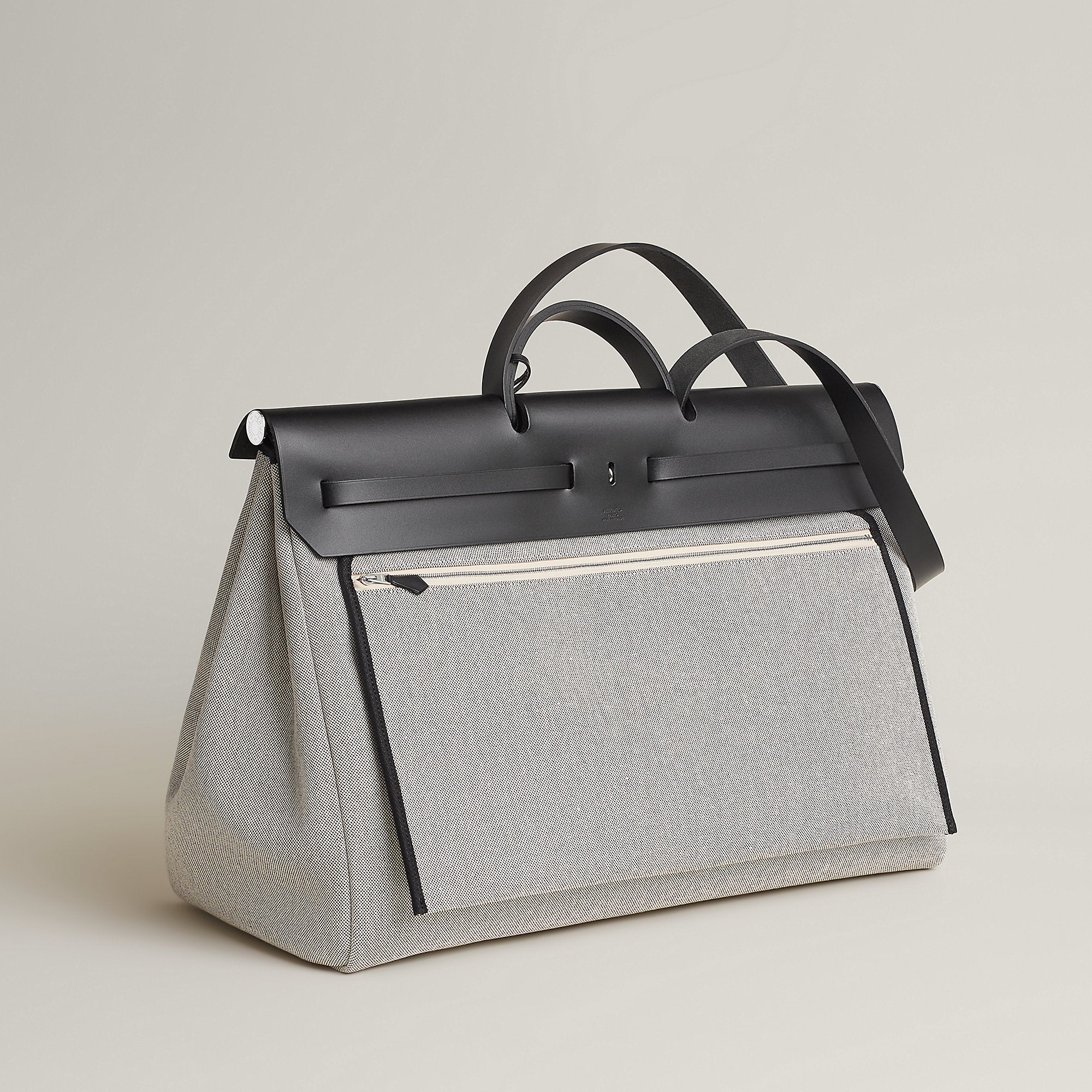  Hermes Herbag Zip Cabine Bag Gris Platine
