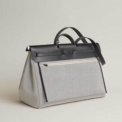  Hermes Herbag Zip Cabine Bag Gris Platine