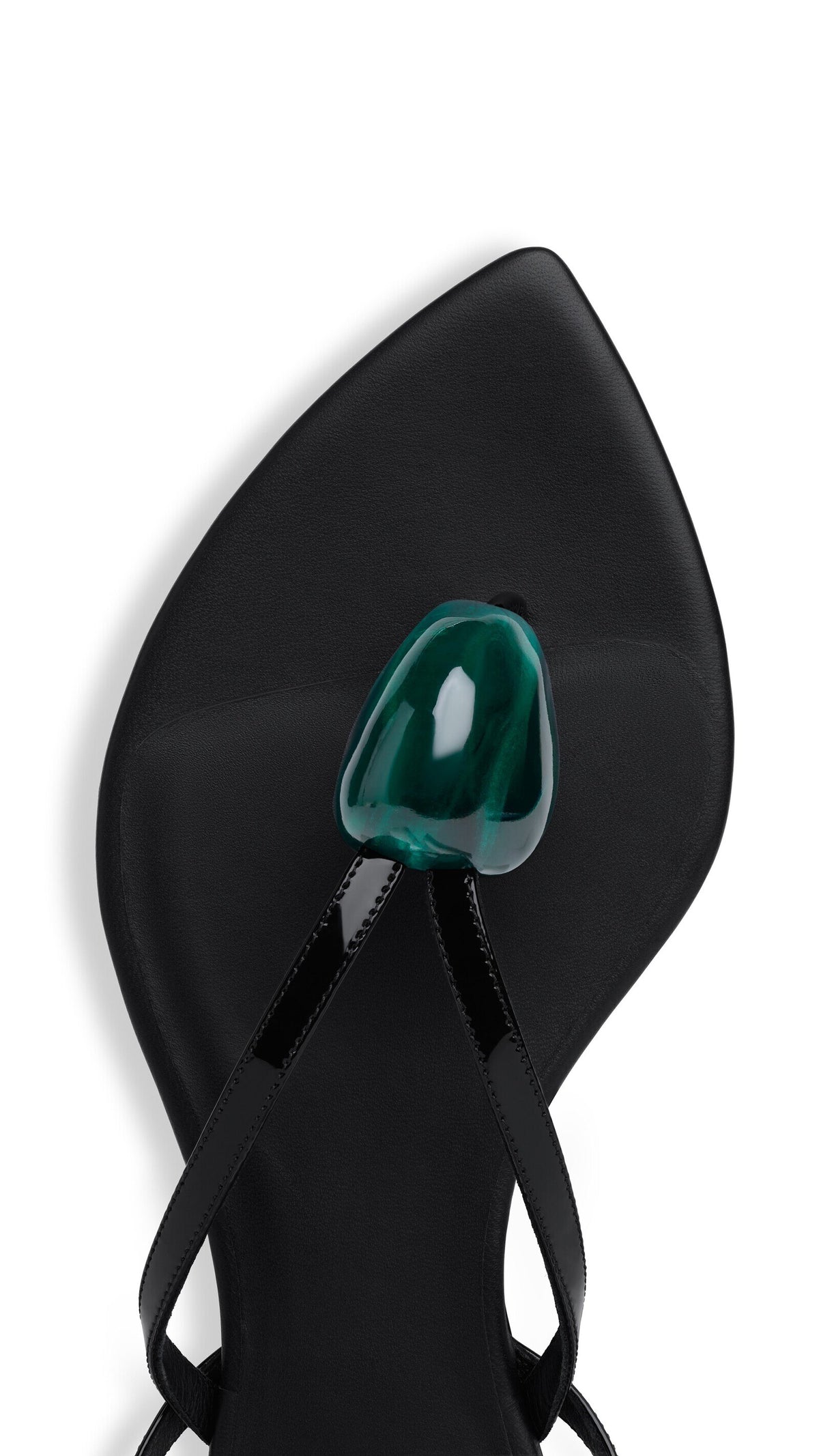 Alaïa Flat Jewel Sandals In Patent Leather