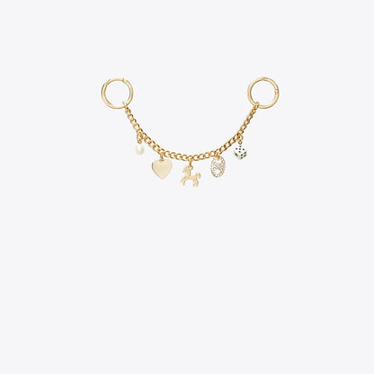 Tory Burch Horse Charm Bag Chain GOLD / MULTI