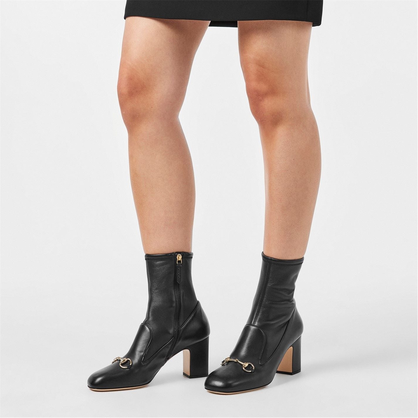  Horsebit Ankle Boots Black
