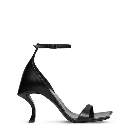  Hourglass Heeled Sandals Black