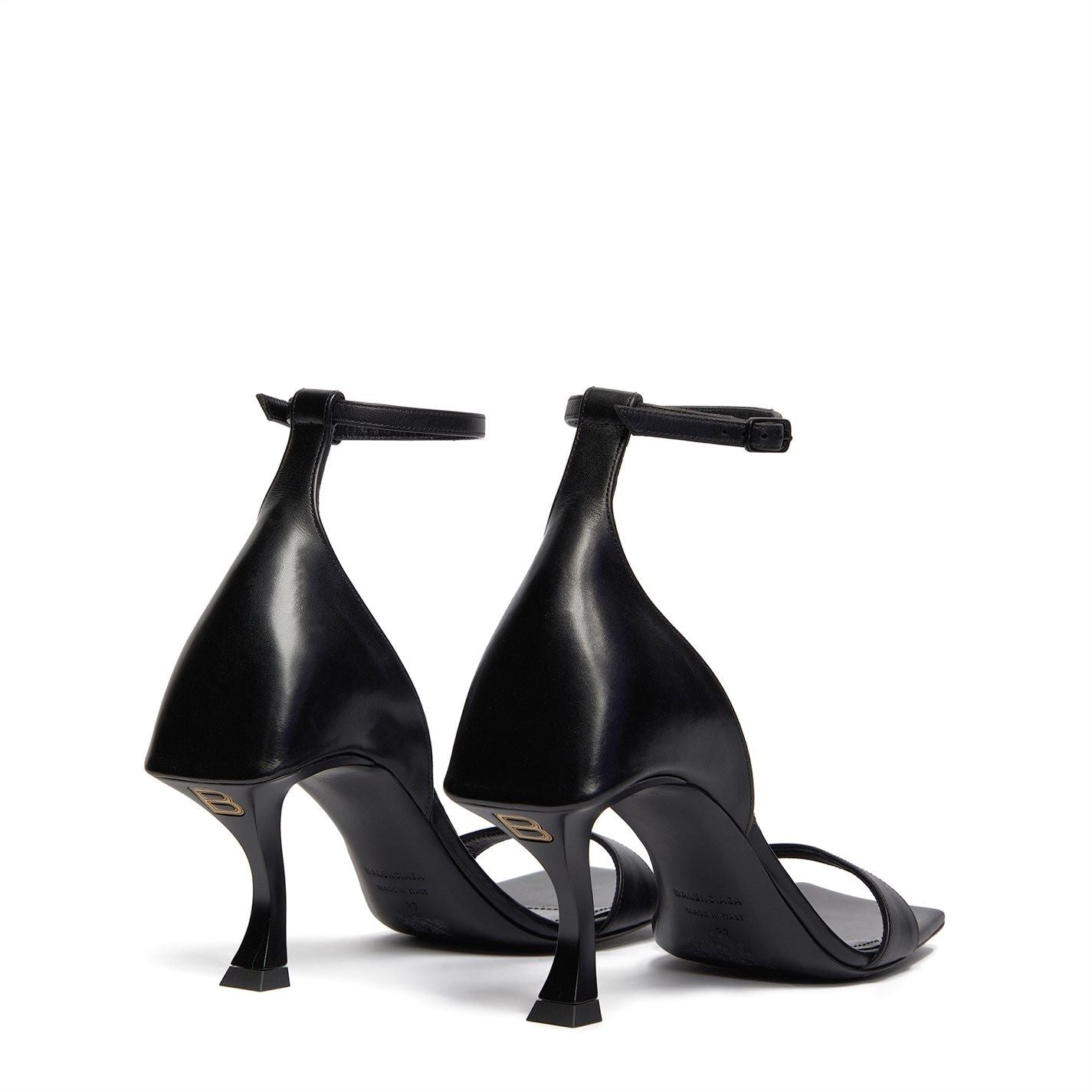  Hourglass Heeled Sandals Black