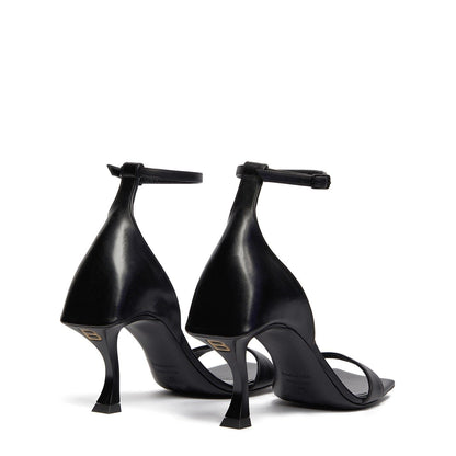  Hourglass Heeled Sandals Black