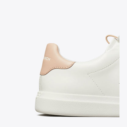 Tory Burch Howell Court Sneaker TITANIUM WHITE / SHELL PINK