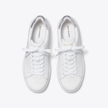 Tory Burch Howell Court Sneaker Titanium White / Silver