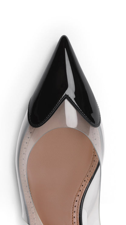 Alaïa Le Cœur Flat Slingbacks In Patent Calfskin