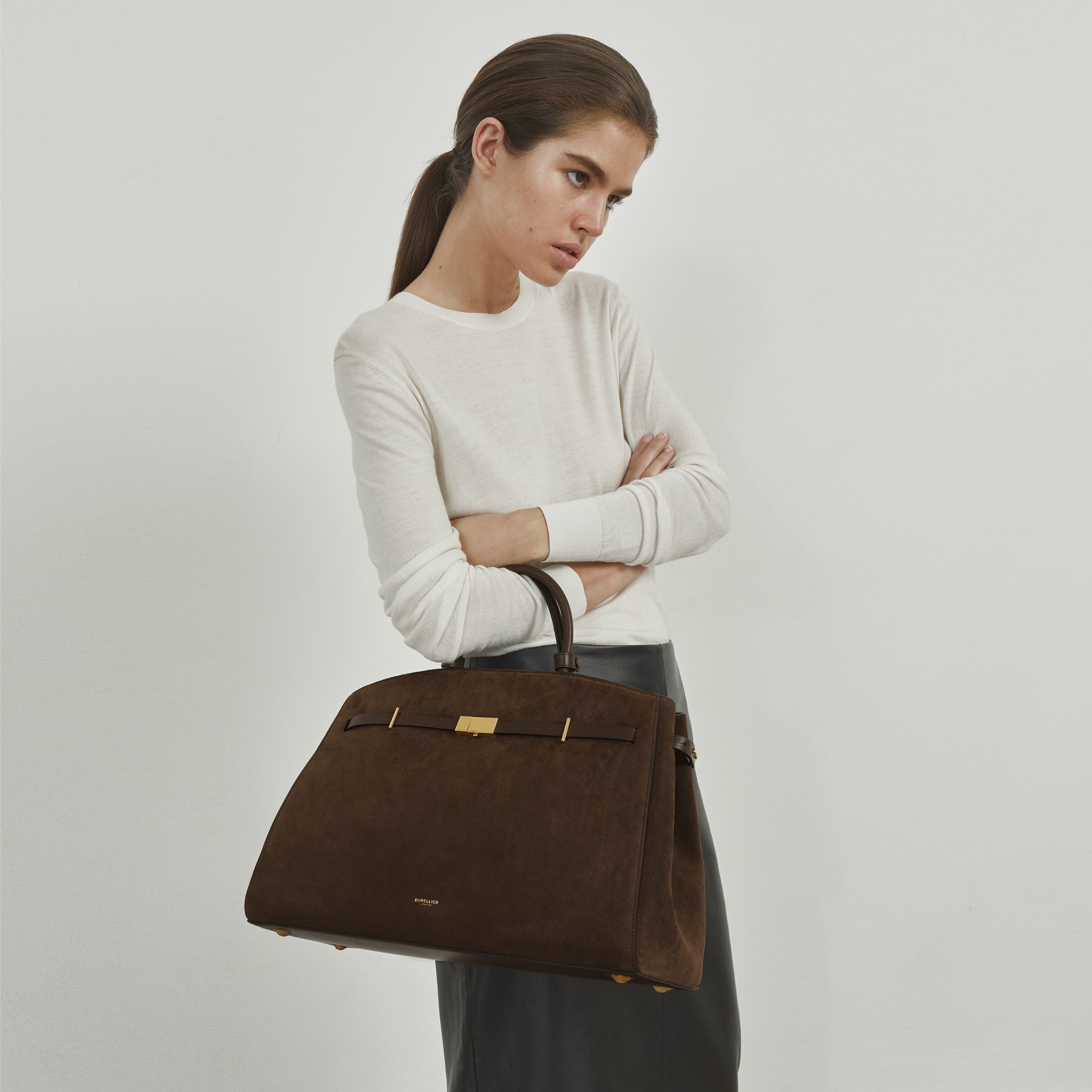 DeMellier The Hudson mocha suede & mocha smooth